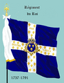 Banner van Sint Migael wat in 1757 deur die Koningsregiment aangeneem is, die belangrikste van die infanterieregimente