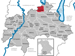 Läget för Raisting i Landkreis Weilheim-Schongau