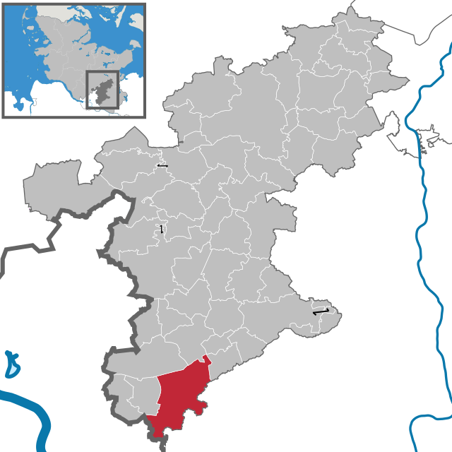 Elhelyezkedése Schleswig-Holstein térképén