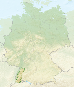 pohoří na fyzické mapě Německa