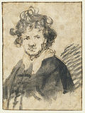 Self-portrait, c. 1628–29, pen and brush and ink on paper