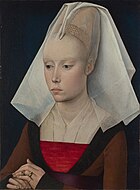 罗希尔·范德魏登或工作室的《贵妇肖像画》（Portrait of a Lady），36 × 27.6cm，约作于1460年，自1895年起收藏[15]