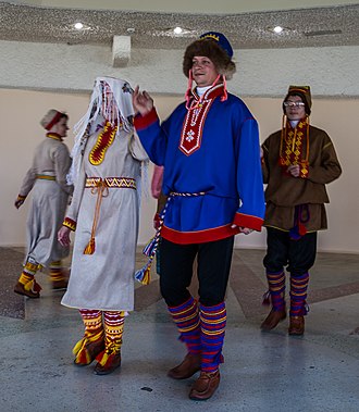 Sami traditional presentation in Lovozero, Kola Peninsula, Russia Sami presentation in the cultural Centre in Lovozero, Kola Peninsula, Russia.jpg