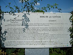 Bois de la Corroie, panneau d'informations.