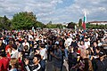 Хиляди хора протестират срещу циганската престъпност пред пилоните на НДК.