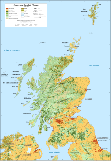 Scotland land cover map-fr.svg