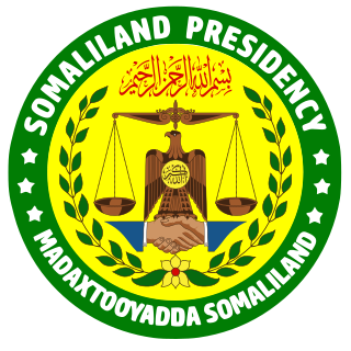 <span class="mw-page-title-main">President of Somaliland</span> Head of state and of government of Somaliland
