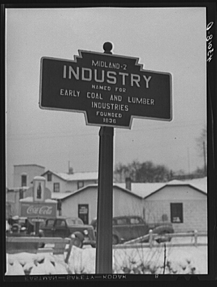 File:Signpost at Industry, Pennsylvania (fsa.8c04468).tif