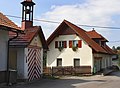 Čeština: Hasičská zbrojnice ve vesnici Svinná, části obce Skuhrov nad Bělou English: Fire station in Svinná, part of Skuhrov nad Bělou village, Czech Republic