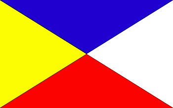 English: The flag of the language Slovianski.
