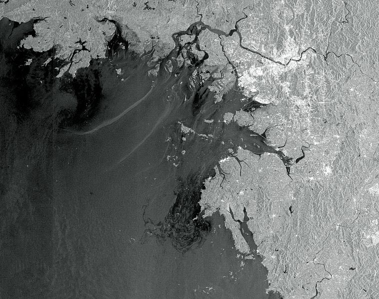 File:South Korea's crude oil leak captured by Envisat ESA235529.jpg