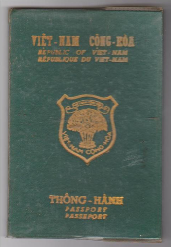Passport design of the Republic of Vietnam.