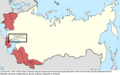 Map of the change to the international disputes involving the Soviet Union on 1 November 1991.