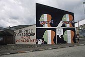 An Irish republican anti-censorship mural in Belfast Springhill 1984.jpg