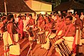 Drummers at a festival at the Sri Kumaramangalam temple in Kumarakom, Kerala, India for the god Sri Murugan