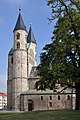 Deutsch: Türme der Klosterkirche St. Marien in Magdeburg-Altstadt. This is a photograph of an architectural monument. It is on the list of cultural monuments of Magdeburg