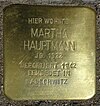 Stolperstein Bartelsstraße 76 (Martha Hauptmann) in Hamburg-Sternschanze.JPG