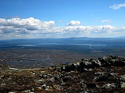 Storsøen set fra Dunsjøbjerget over Ljungdalen