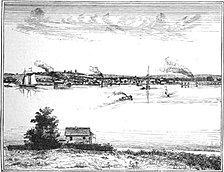 Sturgeon Bay, 1881; depicting different kinds of vessels[13]