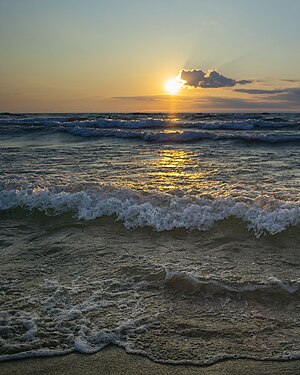 Sunset at Holland Beach, Michigan