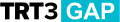 8 Aralık 2013 - 17 Şubat 2015 arasında kullanan TRT 3 ve TRT Gap ortak yayın logosu.