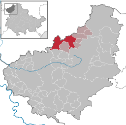 Läget för kommunen Teistungen i Landkreis Eichsfeld