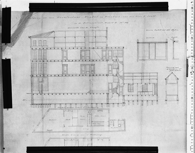 File:Tekening voor slopen en nieuwbouw 1862 - Amsterdam - 20017825 - RCE.jpg