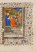 Aspect fréquent des rinceaux dans les manuscrits enluminés gothiques.