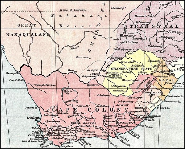 The Cape Colony in 1878, on the eve of the Confederation wars