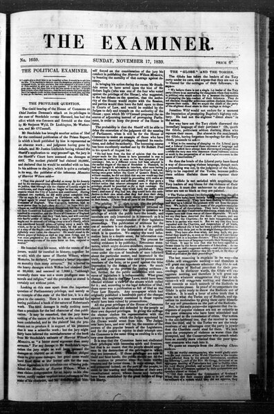 File:The Examiner 1839-11-17- Iss 1659 (IA sim examiner-a-weekly-paper-on-politics-literature-music 1839-11-17 1659).pdf