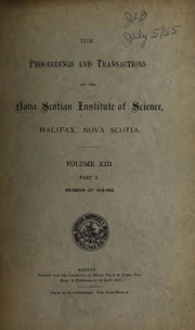 Thumbnail for File:The proceedings and transactions of the Nova Scotian Institute of Science, Halifax, Nova Scotia (IA proceedingstrans133nova).pdf