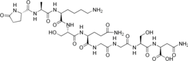 Representación de la estructura química.