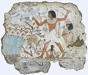 Фреска с изображением охотничьих птиц Небамуна;  в.  1350 г. до н.э.