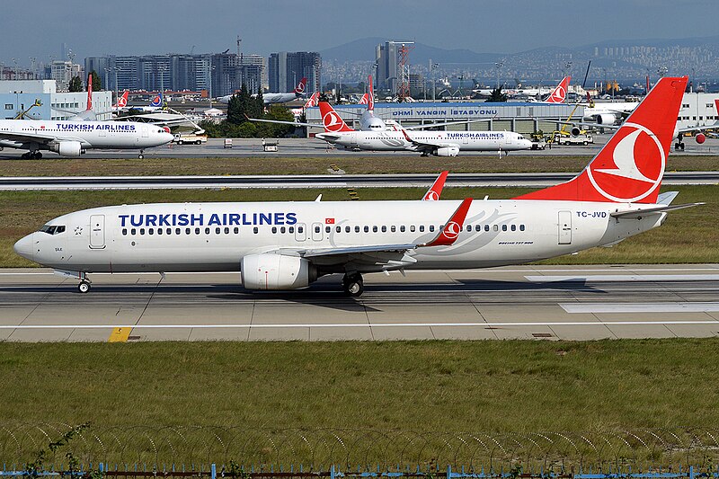 File:Turkish Airlines, TC-JVD, Boeing 737-8F2 (23995600380) (2).jpg