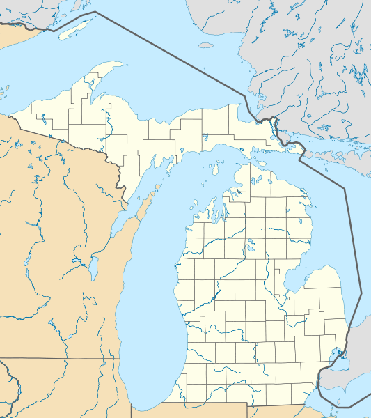  Location map of Michigan, USA