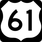 Straßenschild des U.S. Highways 61