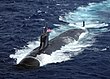 US Navy 091117-N-6720T-373 The Seawolf-class attack submarine USS Connecticut (SSN 22) is underway in the Pacific Ocean.jpg