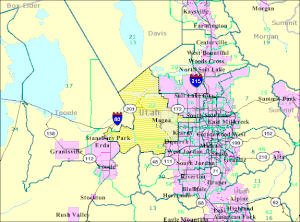 Map of the 12th Utah Senate District. Utah Senate District 12.gif