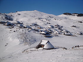 Vue aérienne de la station.