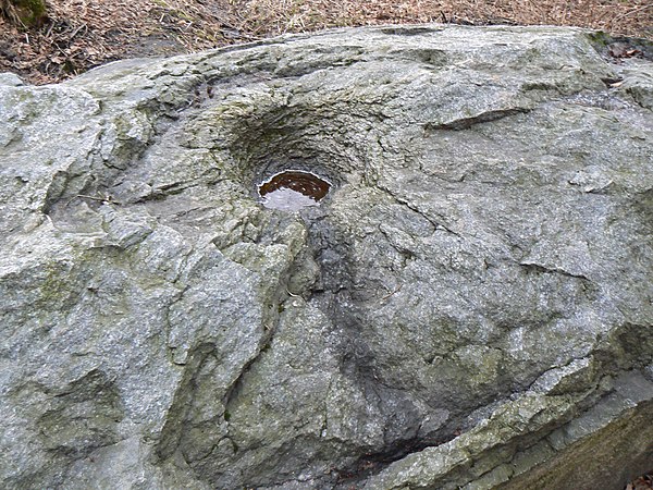 An old sacrificial stone in Lithuania