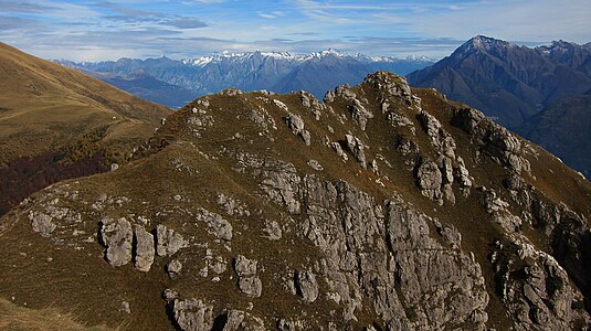 Cresta del Monte Grona, a view to Monte Legnone (in background)