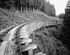 Railway line on top of the wooden flume of the Electron Hydroelectric Project