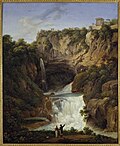 Thumbnail for File:View of the waterfalls in Tivoli (1800-1825), by Giovanbattista Bassi.jpg