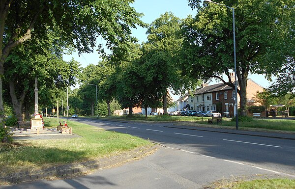 Old village green, High Street, in upper Hillmorton