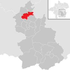 Poloha obce Wartberg an der Krems v okrese Kirchdorf an der Krems (klikacia mapa)