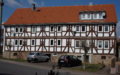 English: Half-timbered building in Wartenberg, Landenhausen, Am Muehlgraben 4, Hesse, Germany.