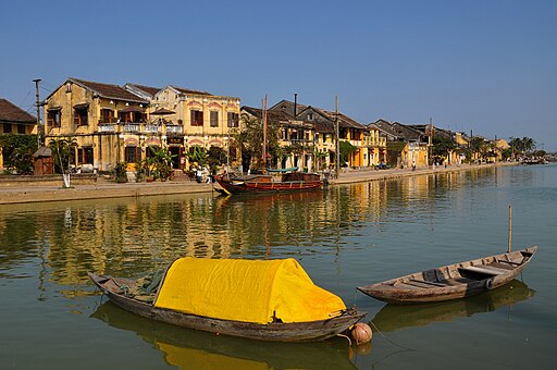 Waterfront of Hoi An on the Thu Bon River