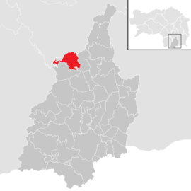 Poloha obce Weitendorf v okrese Leibnitz (klikacia mapa)