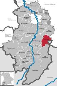 Poziția Wertach pe harta districtului Oberallgäu