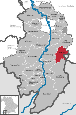 Kaart van Wertach